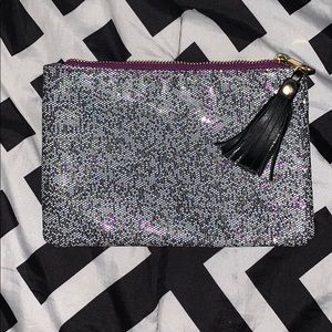 Purple and glitter hand purse